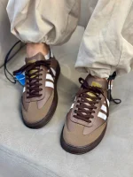 کتونی samba سامبا قهوه ای کد 1075 - تصویر 3