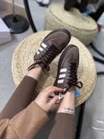 کتونی samba سامبا قهوه ای کد 1075 - تصویر 2