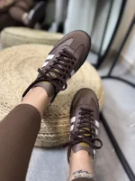 کتونی samba سامبا قهوه ای کد 1075 - تصویر 4