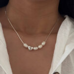 گردنبند قلب و مروارید