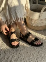 صندل زنانه نازیلا رنگ مشکی