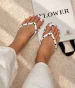 صندل زنانه لاانگشتی فلیپ خال خالی